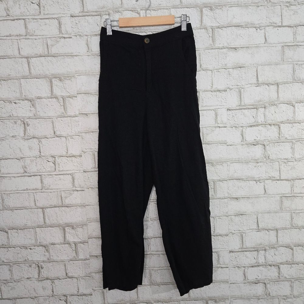 Hollister black linen blend bottoms